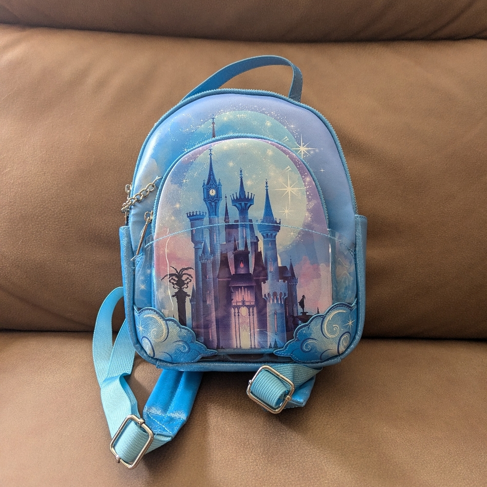 Disney Cinderella Night Time Castle Portrait Mini Backpack and Bag Set - NEW